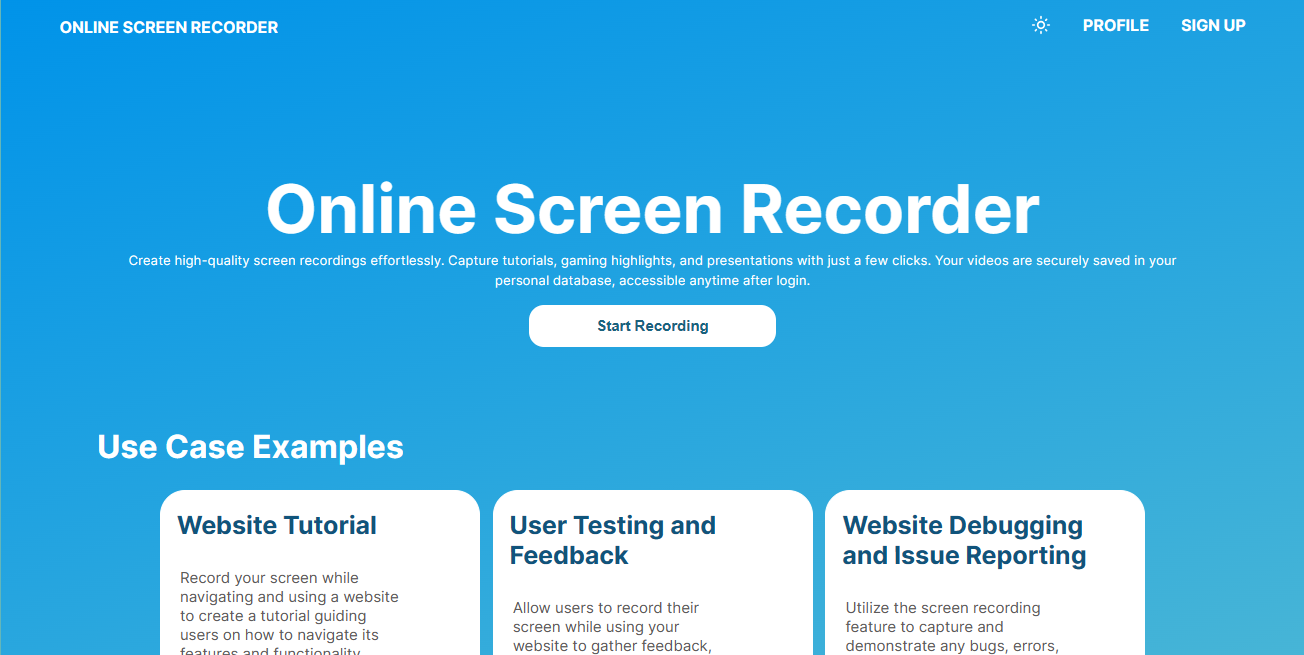 Online Screen Recorder images